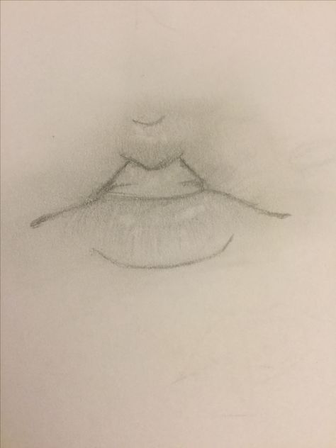 Lips Draw, Lip Drawing, Mouth Drawing, Lips Drawing, Art Drawings Sketches Creative, Pencil Art Drawings, Anime Drawings Tutorials, A Pencil, Art Tutorials Drawing