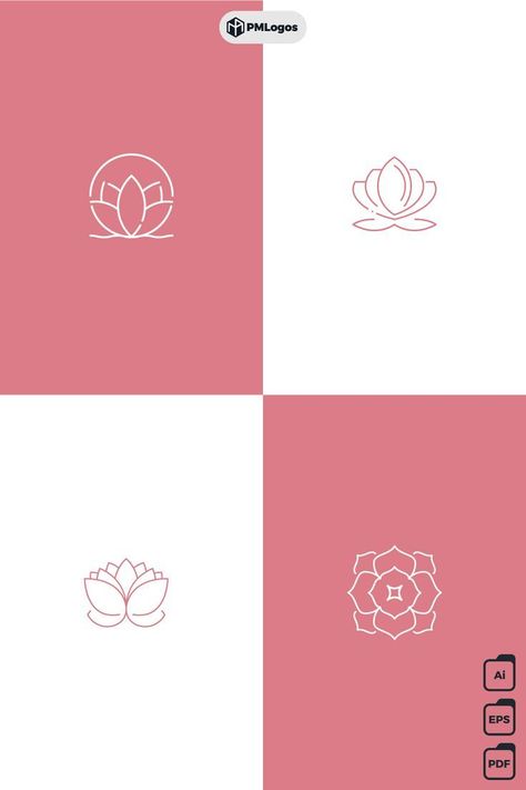 Lotus Vector Logo Design Templates designeveryday #logoinspire Lotus Flower Logo Design, Lotus Vector, Lotus Flower Logo, Sweet Logo, The Lotus Flower, Lotus Symbol, Lotus Logo, 4 Logo, Floral Logo Design