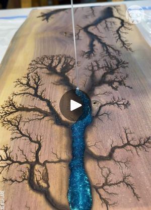 600K views · 9.6K reactions | The art of fractal wood burning | The art of fractal wood burning | By Girly Panda | Facebook Fractal Wood Burn, Fractal Wood Art, Burning Wood With Electricity Diy, Electrocuted Wood, Burning Wood With Electricity, Fractal Wood, Fractal Burning, Handcrafted Decor, Diy Resin Art