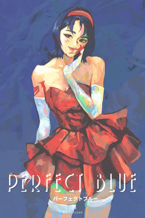 Mima Kirigoe Fanart, Perfect Blue Fanart, Mima Perfect Blue, Perfect Blue Anime, Yokai Art, Mima Kirigoe, Shin Nana, Satoshi Kon, Alice Book