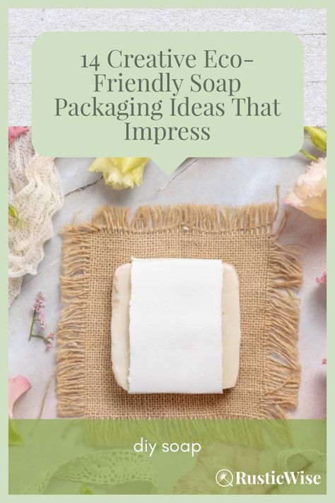 ♻️ If minimizing your carbon footprint is important to you, here’s a roundup of 14 eco-friendly soap packaging ideas that feature materials that complement your handmade soaps AND are gentle on the environment. From recycled paper, boxes, bags, and fabrics, there are so many creative soap packaging ideas with an environmentally friendly ethos. #ecofriendly #soap #diy #homemade #soapmaking | eco friendly bar soap packaging | via RusticWise How To Wrap Homemade Soap, Sustainable Soap Packaging, Packaging Homemade Soap, Diy Soap Packaging Ideas, Homemade Soap Packaging Ideas, Soap Diy Homemade, Soap Gift Box Ideas, Handmade Soap Packaging Ideas, Soap Packing Ideas