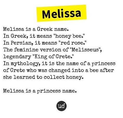 Melissa Name Meaning, Melisa Aesthetic, Melissa Meaning, Melissa Core, Melissa Name, Greek Writing, Name Finder, Greek Names, Name Boards