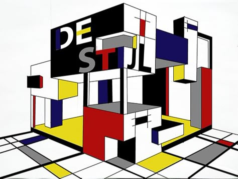 DE STIJL / cafe on Behance Bauhaus Installation, Robin Wight, Theo Van Doesburg, Mondrian Art, Modern Dollhouse Furniture, Graphic Design Style, Bauhaus Movement, Sixth Form, 광고 디자인