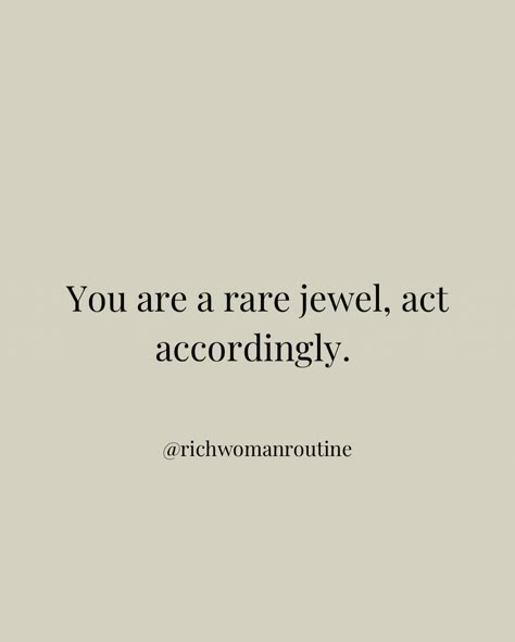 I’m so unique, you won’t find me again ✨ The RWR High Value Bundle is coming SOON! 🥂✨ Learn to elevate your thoughts and your reality to live your best life! ✨ Follow this account, it’s worth it!💸 @richwomanroutine #richwomanroutine #wealthwoman #richwoman #rarejewel #softlife Woman Value Quote, Standard Quotes Woman, Female Lead Relationship Quotes, Romanticizing Quotes, Well Kept Woman, Know Your Worth Quotes Woman, Your Worth Quotes, High Value Woman Quotes, High Value Woman Aesthetic