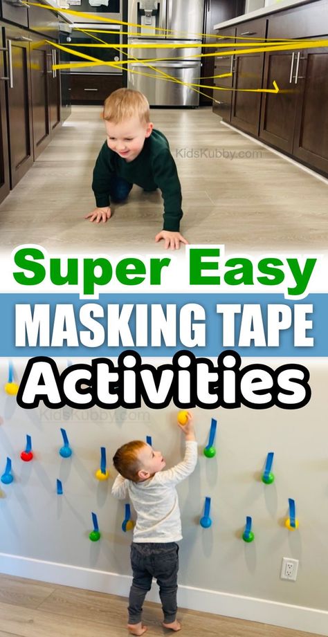 Tape Activities For Toddlers, Easy Activities For Kids, Playdate Activities, Bored Kids, Activities For Boys, Kids At Home, Easy Toddler, Activities For Toddlers, Easy Activities