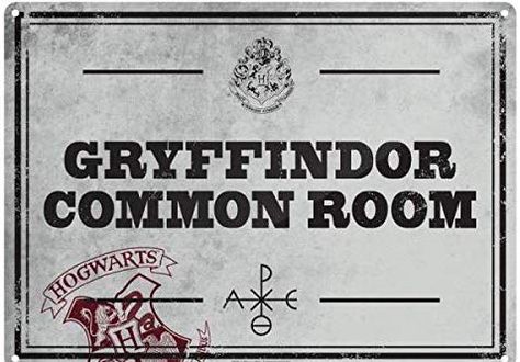 Harry Potter Gryffindor Common Room Metal Door or Wall Sign: Amazon.co.uk: Kitchen & Home Harry Potter Common Room, Hufflepuff Common Room, Harry Potter Sign, Gryffindor Common Room, Stile Harry Potter, Harry Potter Room Decor, Harry Potter Bedroom, Harry Potter Merchandise, Harry Potter Magic