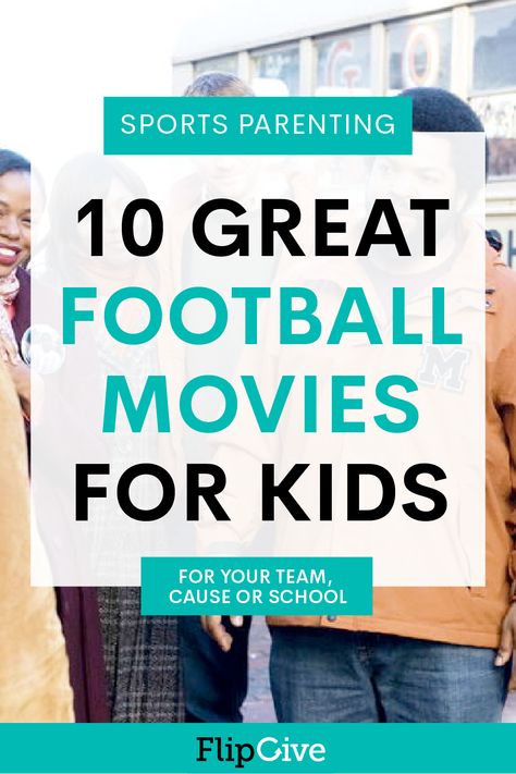 Movies For Kids, Football Movies, Benefits Of Sports, Easy Fundraisers, Sports Parent, Sports Movies, Team Fundraiser, Football Cheer, Sports Movie