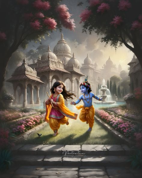 Radha krishna 💗 Tales of Radha and Krishna, drawn from classical texts like the Bhagavata Purana and the Gita Govinda, epitomize divinity in love and devotion. Radha’s unconditional love for Krishna transcends worldly desires, symbolizing the soul’s yearning for union with the divine. Krishna, as the supreme deity, reciprocates Radha’s devotion, illustrating the deep, mystical bond between the devotee and the divine. Their love, both human and spiritual, reflects the ultimate form of devotio... Divine Krishna, Love For Krishna, Radha And Krishna, Bhagavata Purana, Cute Couple Dancing, Little Krishna, Couple Dancing, The Supreme, Unconditional Love