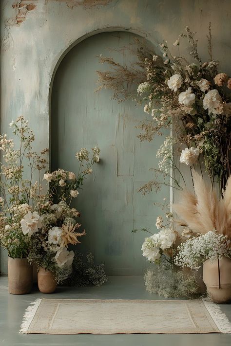 Soft Pastel Floral Arched Boho Backdrop RR8-507 – Dbackdrop Textured Arch Backdrop, Boho Flower Wall Backdrop, Studio Sets Photography, Backdrop Floral Arrangements, Giant Flowers Backdrop, Green Backdrop Photoshoot, Room Divider Backdrop, Elopement Backdrop, Bday Backdrop