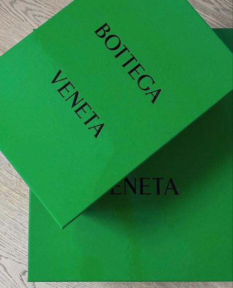 Bottega Veneta Green Logo Packaging Bottega Packaging, Bottega Veneta Packaging, Bogetta Veneta, Logo Modernism, Bottega Green, Branding Suite, Bottega Veneta Logo, Bottega Veneta Green, Green Studio