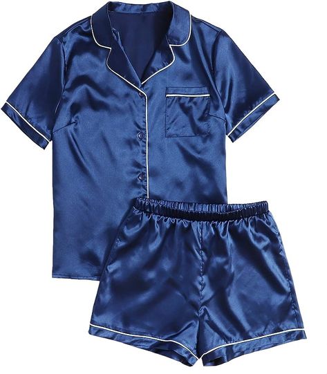 Silk Pjs, Pajama Suit, Summer Pajamas, Pajamas Comfy, Short Pj Set, Satin Pyjama Set, Satin Pajamas, Pajama Set Women, Girls Pajamas