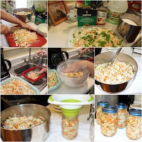 Canning Cabbage Recipes, Crunchy Cole Slaw, Canning Cabbage, Canning Veggies, Vinegar Coleslaw, Cabbage And Carrots, Carrot Slaw, Slaw Dressing, Kfc Recipe