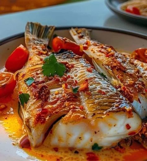 look no further than this Red Snapper with Creamy Creole Sauce. This recipe features succulent red snapper fillets topped with a rich and zesty Creole sauce that adds a delicious Whole Red Snapper Recipes, Red Snapper Recipes, Snapper Recipes, Creole Sauce, Snapper Fish Recipes, Seafood Dish Recipes, Fish Dinner Recipes, Fish Recipes Healthy, Red Snapper