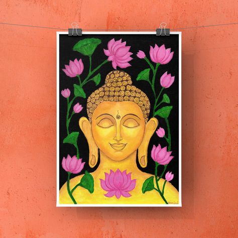 Philosophical Paintings, Buddha Art Painting Acrylics, Buddha Painting Simple, Buddha Painting Acrylic On Canvas, Beer Bottle Art, Buddha Painting Canvas, Canvas Art Painting Abstract, Buddha Canvas, Modern Art Canvas Painting