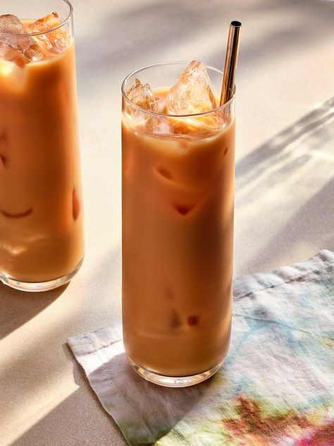 Yuenyeung Recipe (Hong Kong-Style Coffee Milk Tea) | Saveur Lobster Pot Pies, Bourbon Cider, Coffee And Milk, Western Dishes, Coffee Milk Tea, Black Tea Leaves, Coffee Concentrate, Thai Tea, Coffee Milk