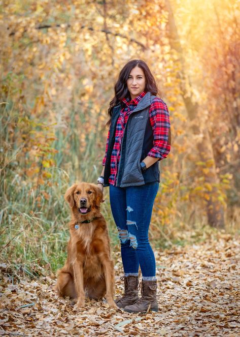 Dog And Human Fall Photos, Fall Dog And Owner Photoshoot, Portrait With Dog Ideas, Mommy And Dog Photo Shoot, Girl Photoshooting Ideas With Dog, Mom Dog Photoshoot, My Dog And Me Photoshoot, Mom And Dog Photoshoot Fall, Fall Senior Pictures With Dog