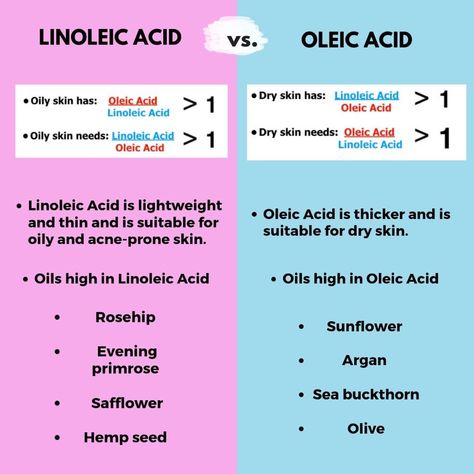 Science of Skincare & Makeup on Instagram: “Hi friends, ⁣⁣ ⁣⁣ Today's comparison is between Linoleic Acid and Oleic Acid. Quite a few of you asked me to break down what exactly these…” Carrier Oils For Skin, Philosophy Skin Care, Bloxburg Bedroom Ideas, Bloxburg Bedroom, Skin Facts, Tips For Oily Skin, Skin Care Benefits, Skincare Inspiration, Skin Science