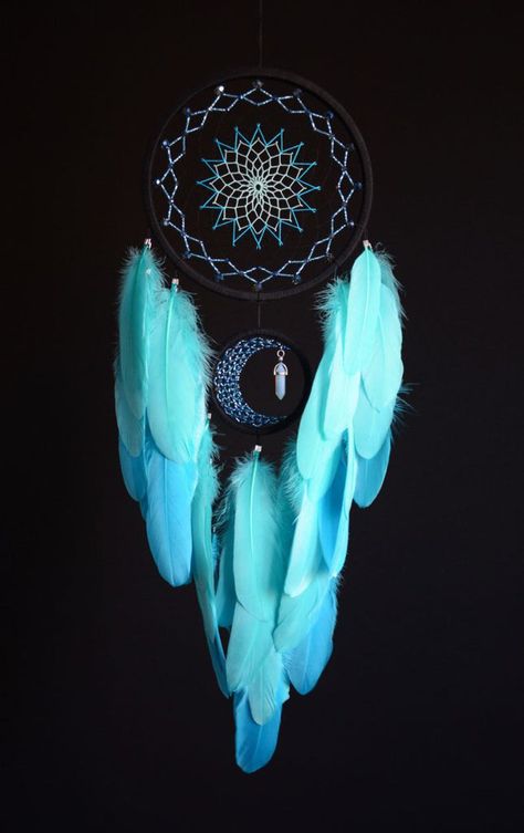 large black blue dream catcher Dream Catcher Wallpaper Iphone, Seasonal Pictures, Beaded Dreamcatcher, Owl Dream Catcher, Blue Dream Catcher, Dreamcatcher Wallpaper, Black Dream Catcher, Macrame Dream Catcher, Dream Catcher Craft