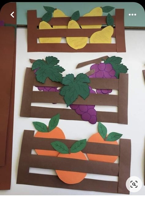 Vegetable Crafts, Fruit Crafts, School Kids Crafts, Preschool Arts And Crafts, Preschool Art Activities, Kindergarten Crafts, Autumn Crafts, Fall Crafts For Kids, Paper Crafts For Kids