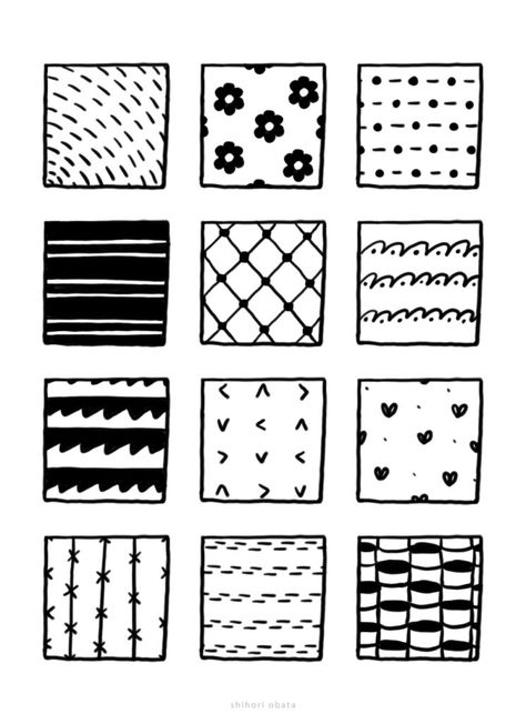 100+ Fun, Easy Patterns to Draw Zantangle Art Beginners, Zen Tangle Patterns Easy, Patterns To Draw, Easy Patterns To Draw, Zantangle Art, Drawn Patterns, Zen Doodle Patterns, Easy Patterns, Doodle Pages