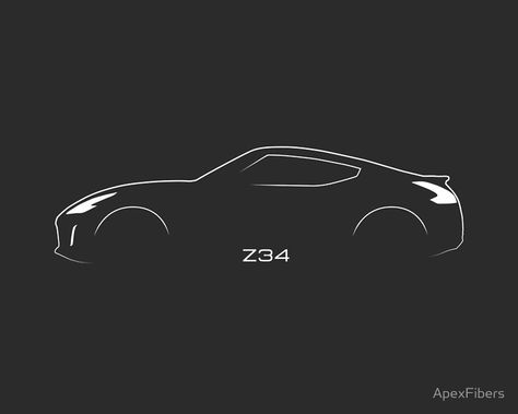 Nissan 370z (Z34) Brustroke Silhouette 370z Tattoo, 350z Tattoo, Silhouette Poster, Shape Logo, Car Silhouette, Logo Car, Nissan Z, Car Tattoos, Tattoo Desings