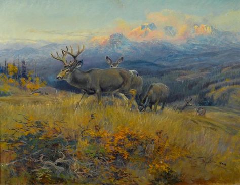 C. M. Russell, Cowboy Artist | Charles Marion Russell | Facebook Charles Marion Russell, Jackson Hole Art, Deer Artwork, Cowboy Artists, Hunting Art, Western Artist, Beautiful Oil Paintings, Deer Art, Wildlife Paintings