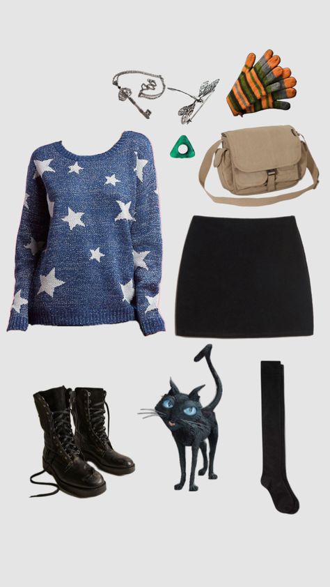 coraline 🪲🌑#coralinejones #coraline #sweater Coraline Sweater, Coraline Aesthetic, Coraline Jones, Coraline, Aesthetic Outfits, Clothes