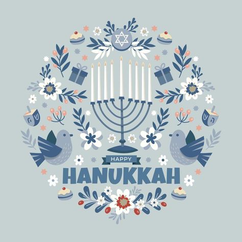 Happy Hanukkah Jewish Festival of Lights First Day Of Hannukah, Happy Hannukah Greetings, Hanukkah Graphic Design, Happy Hannukah Image, Happy Haunakka, Holiday Widgets, Hanukkah Illustration, Hanukkah Aesthetic, Hanukkah Pictures