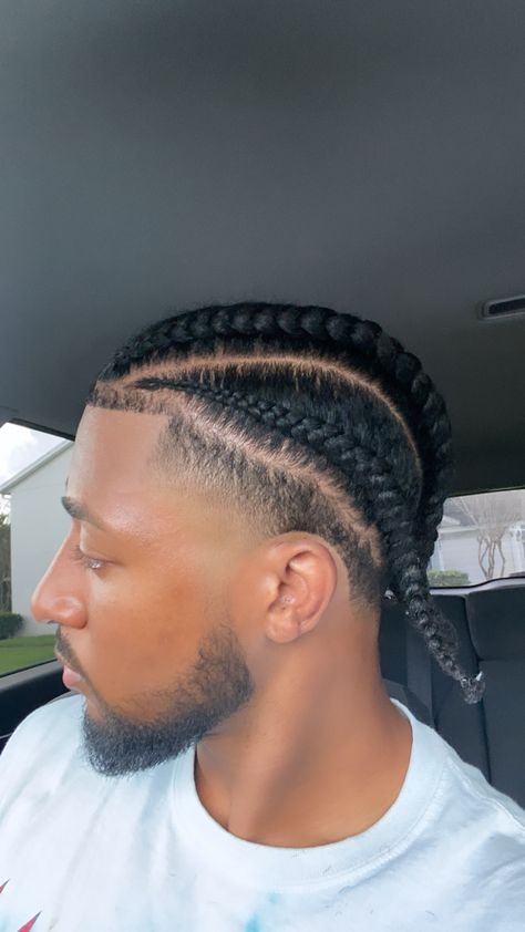 Different Braids For Men, Mens Braids With Taper, Low Fade With Braids Men, All Around Taper Fade Black Men, Cornrows With Taper Men, Thick Cornrows Braids Men, Mens 4 Cornrows, Men With Braids And Fade, Taper Fade Haircut Braids