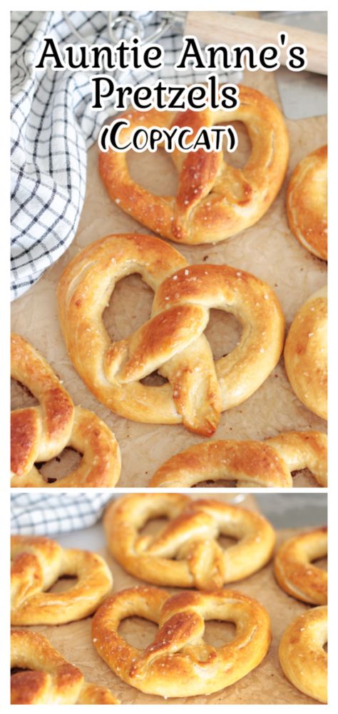 No Yeast Pretzel Recipe, Soft Pretzel Recipe Easy, Pretzel Shapes, Auntie Annes Pretzels, Auntie Anne, Pretzel Bites Recipes, Baked Pretzels, Auntie Annes, Pretzel Recipe