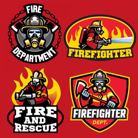 Firefighter Logo Design, Firefighter Drawing, Firefighter Logo, Fighter Design, Badges Design, Batman Comic Cover, Fireman Helmet, Firefighter Tools, Firefighter Art