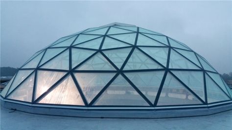 Roof Glass Dome Glass Dome Roof, Skylight Glass, Dome Roof, Roof Dome, Dome Building, Geodesic Dome Homes, Fibreglass Roof, Mansard Roof, Dome Ceiling