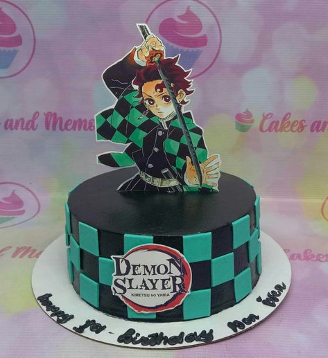 Demon Slayer Cake Ideas, Demon Slayer Cake, Demon Slayer Party, Demon Slayer Birthday, Red Birthday Cake, Cake Designs For Boy, Red Birthday Cakes, Nurse Cake, Nursing Cake