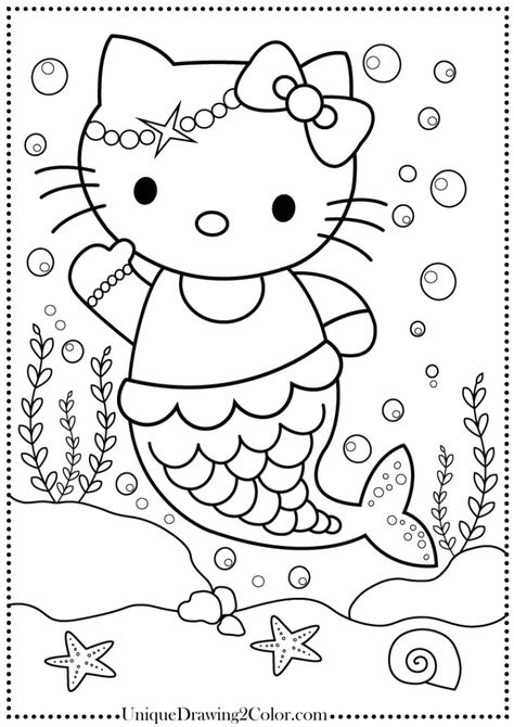 Dive into the captivating world of Hello Kitty Mermaid! 🌊🧜‍♀️ Click on the link to access the delightful coloring page and get ready for a splash of color. 🖍️✨ #hellokitty #coloring #hellokittymermaid #coloringpages #forkids #printable #mermaid Hello Kitty Mermaid Party, Doodle Coloring Pages Free Printable, Hello Kitty Coloring Sheets, Hello Kitty Coloring Pages Printable, Coloring Hello Kitty, Mermaid Coloring Pages Free Printable, Colouring Sheets For Kids, Little Mermaid Coloring Pages, Hello Kitty Mermaid