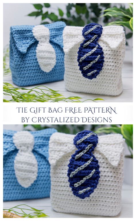 Father's Day Gift Free Crochet Patterns - DIY Magazine Perfect Gift Wrapping, Men Crochet, Crocheted Items, Bonnet Crochet, Crochet Tools, String Theory, Making Stuff, Crochet Inspo, Holiday Crochet