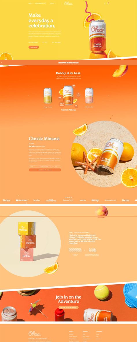 Best Ecommerce Website Design, Website Visual Design, Website Design Food Product, Smoothie Website Design, Energy Drink Website Design, Creative Ecommerce Website Design, Yellow Website Design Inspiration, Drinks Website Design, Website Design Homepage