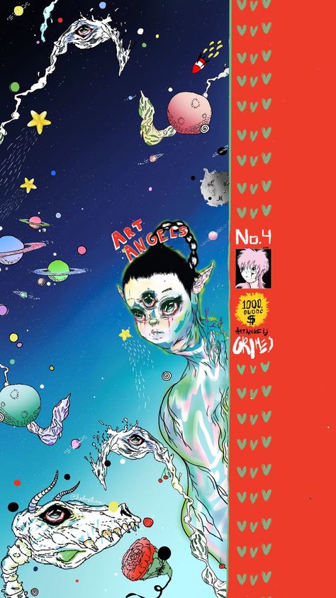 Art Angels Grimes Aesthetic, Grimes Album Cover, Grimes Album, Grimes Artwork, Angel Posters, Fav Artist, Angel Wallpaper, Decor Prints, Music Posters