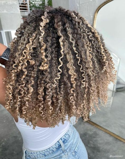 Whether you’re battling frizz, seeking hydration, or looking to define your curl pattern, using the right products can make all the difference. Curly Hair Color Ideas, Blonde Highlights Curly Hair, Curly Hair Color, Curly Highlights, Blonde Natural Hair, Dyed Curly Hair, Highlights Curly Hair, Brown Curly Hair, Blonde Curly Hair