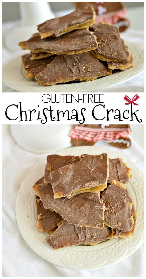 Gluten-free Christmas crack is my new go-to holiday treat because everyone adores it and it takes me minimal amount of time to make. || This Vivacious Life #glutenfree #glutenfreechristmas #glutenfreetreats #christmascrack Gluten Free Christmas Baking, Gluten Free Christmas Recipes, Glutenfri Baking, Gluten Free Christmas Cookies, Dessert Oreo, Pan Sin Gluten, Gluten Free Holiday, Cookies Gluten Free, Gluten Free Christmas