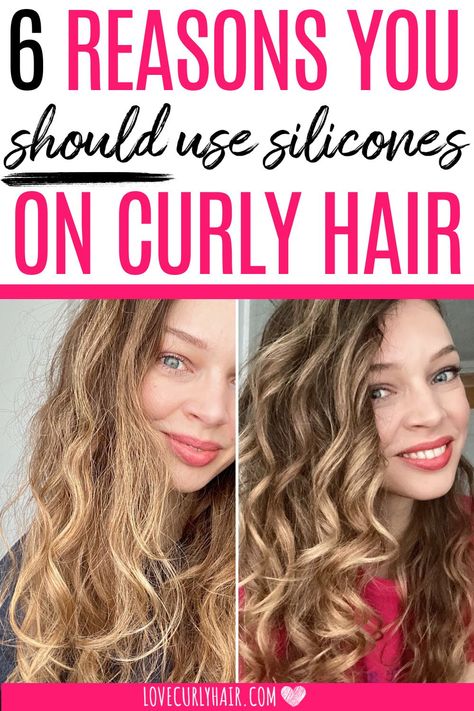 Silicones On Curly Hair? Do They Build Up? What About The Benefits Of Silicones In Hair Products? Let’s Bust Some Myths About Silicones & See Where They Fit In A Curly Hair Routine. If You’re Following The Curly Girl Method And You Want To Use Silicones On Your Hair, I’m Going To Make You Feel Ok About It #curlyhaircare #curlyhairproducts #curlyhairroutine #hairproducts #curlygirl #curlygirlmethod Products For Permed Hair Curls, Best Curly Hair Moose, Curly Hair Shampoo And Conditioner Curls, Curly Shampoo And Conditioner, Best Shampoo And Conditioner For Wavy Hair, Best Shampoo And Conditioner For Curly, Best Curly Hair Shampoo And Conditioner, Wavy Hair Shampoo And Conditioner, Long Curly Hair Products