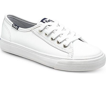 Keds  				Double Up Sneaker Shoes Sneakers White, Keds Style, White Leather Shoes, Teen Style, Bette Midler, Sneakers Collection, Keds Shoes, White Leather Sneakers, Shoes Outfit