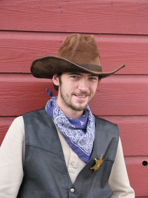 Kyle Walker, cover model for MUCH ADO ABOUT MARSHALS Cowboy Scarf, What Makes A Hero, Bandana Men, Bandanas Men, Kyle Walker, Cover Model, Scarf Men, Cowboy Hats, Cowboy