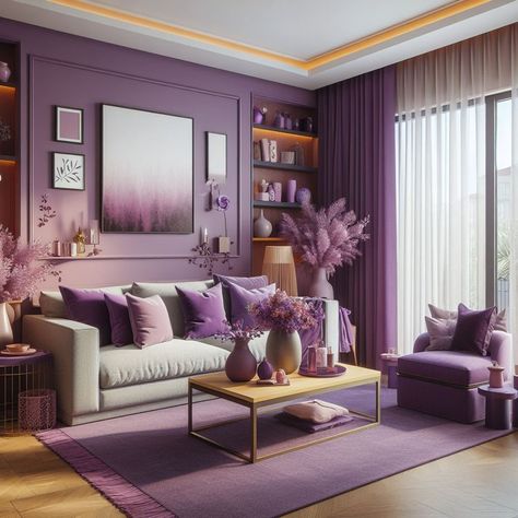 15 Gorgeous Purple Living Room Ideas for Stylish Homes — Lord Decor Lilac Living Rooms, Purple Living Room Decor, Purple Room Design, Lavender Living Room, Living Room Purple, Purple Living Room Ideas, Silver Living Room, Purple Living Room, Velvet Sofas