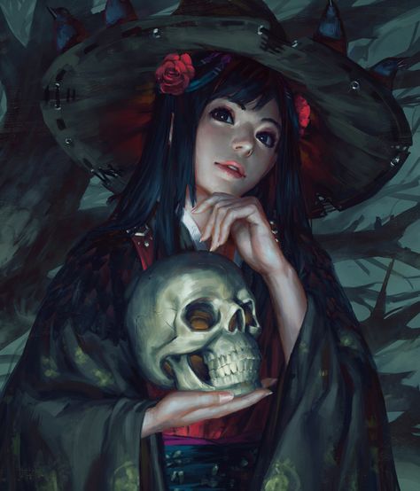 ArtStation - Spook, Z.W. Gu A Woman, Witch, Art