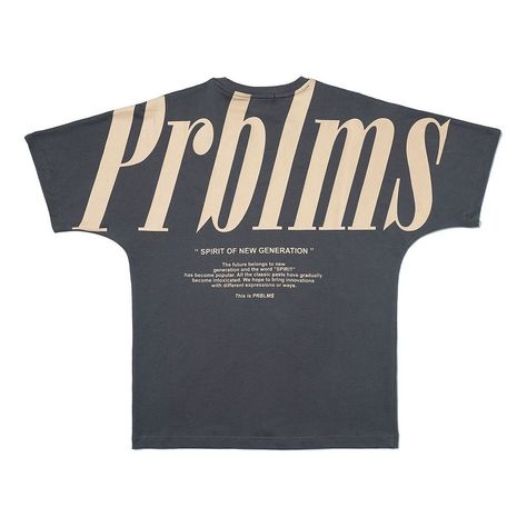 PRBLMS Retro Print Cotton Tee Gray T-shirt Graphic T-shirt Design, Brand Tshirt, Graphic Shirt Design, Tees Design, Tee Shirt Fashion, Tshirt Design Men, Limited Edition Sneakers, Shirt Design Inspiration, Graphic Tee Design