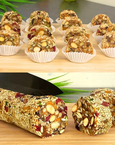 Superfood Energy Bites: No-Bake, Sugar-Free Delight مربى الفراولة, No Sugar Desserts, Nutritious Desserts, Fruit And Nut Bars, No Bake Energy Bites, Guilt Free Dessert, Dessert Options, Nutritious Snacks, Sugar Free Desserts