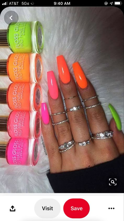 Classic Nail Designs, Neon Acrylic Nails, Colorful Nail Art, Colorful Nail, Classic Nails, Summer Acrylic Nails, Colorful Nail Designs, Rainbow Nails, Summer Nails Colors