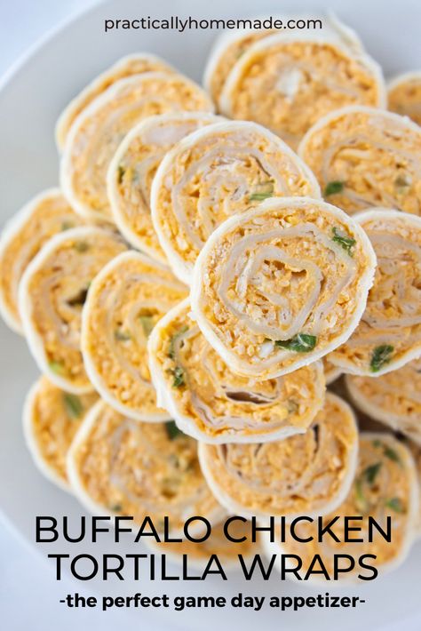 Buffalo Pinwheels, Chicken Tortilla Wraps, Chicken Pinwheels, Pinwheels Recipe, Quick Appetizer, Buffalo Wing, Snacks Appetizers, Baseball Party, Tortilla Wraps