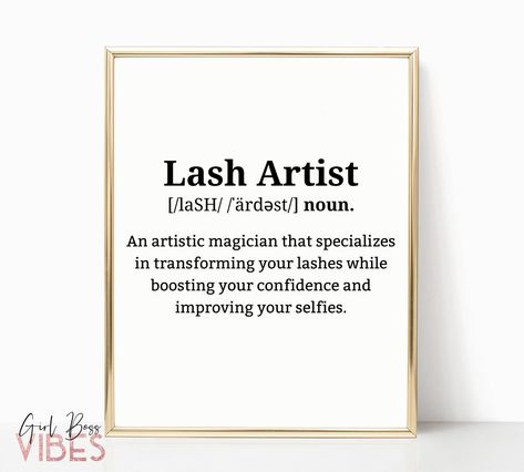 Lash Wall Decor, Mua Quotes, Makeup Artist Room, Artist Definition, Makeup Artist Quotes, Make Up Salon, Beauty Quotes Makeup, Makeup Studio Decor, Dream Spa