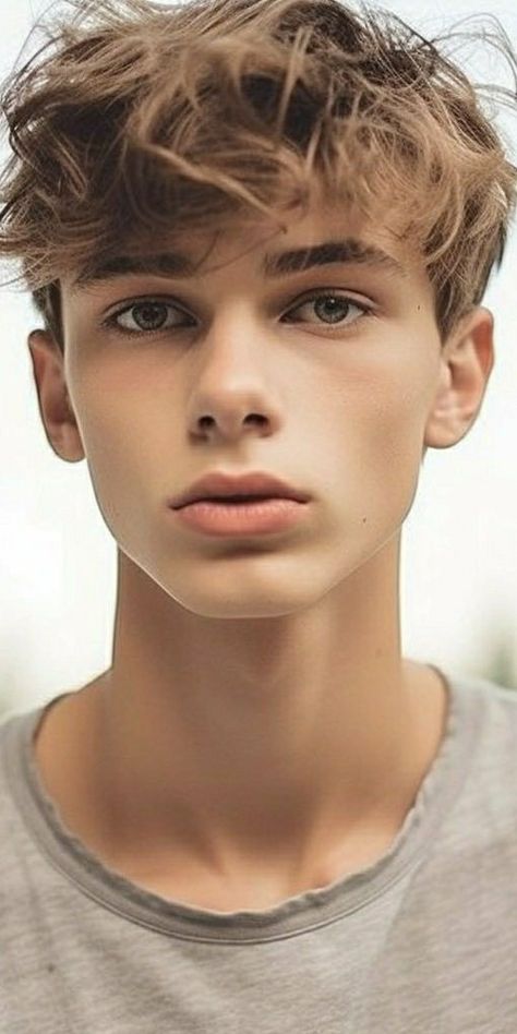 Soft Features Face Men, Teen Guys Haircuts, Men Embracing, Chin Beard, Facial Shapes, Male Model Face, Nice Guys, Human Head, Blonde Guys